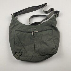 Baggallini Crossbody Purse Cargo Hobo Shoulder Travel Bag Zippered Pockets Gray
